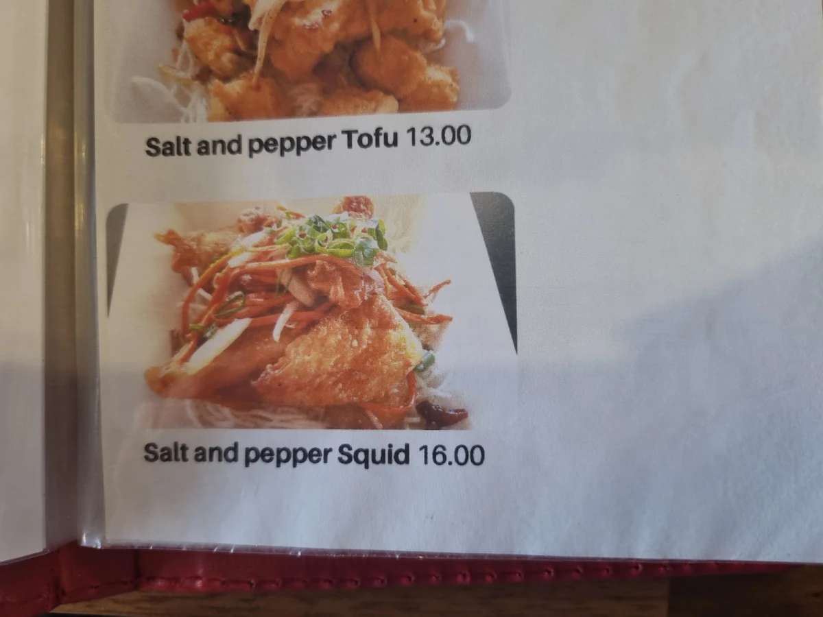 Menu, Lemongrass Vietnamese Restaurant Seaton