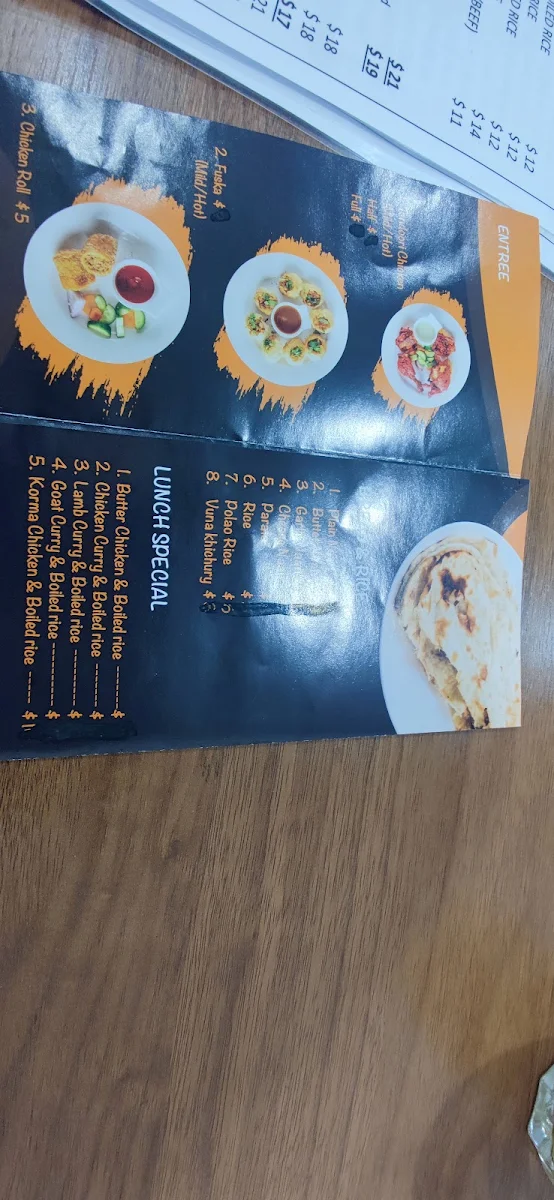 Menu, Mezban Restaurant - Bangladeshi Cuisine