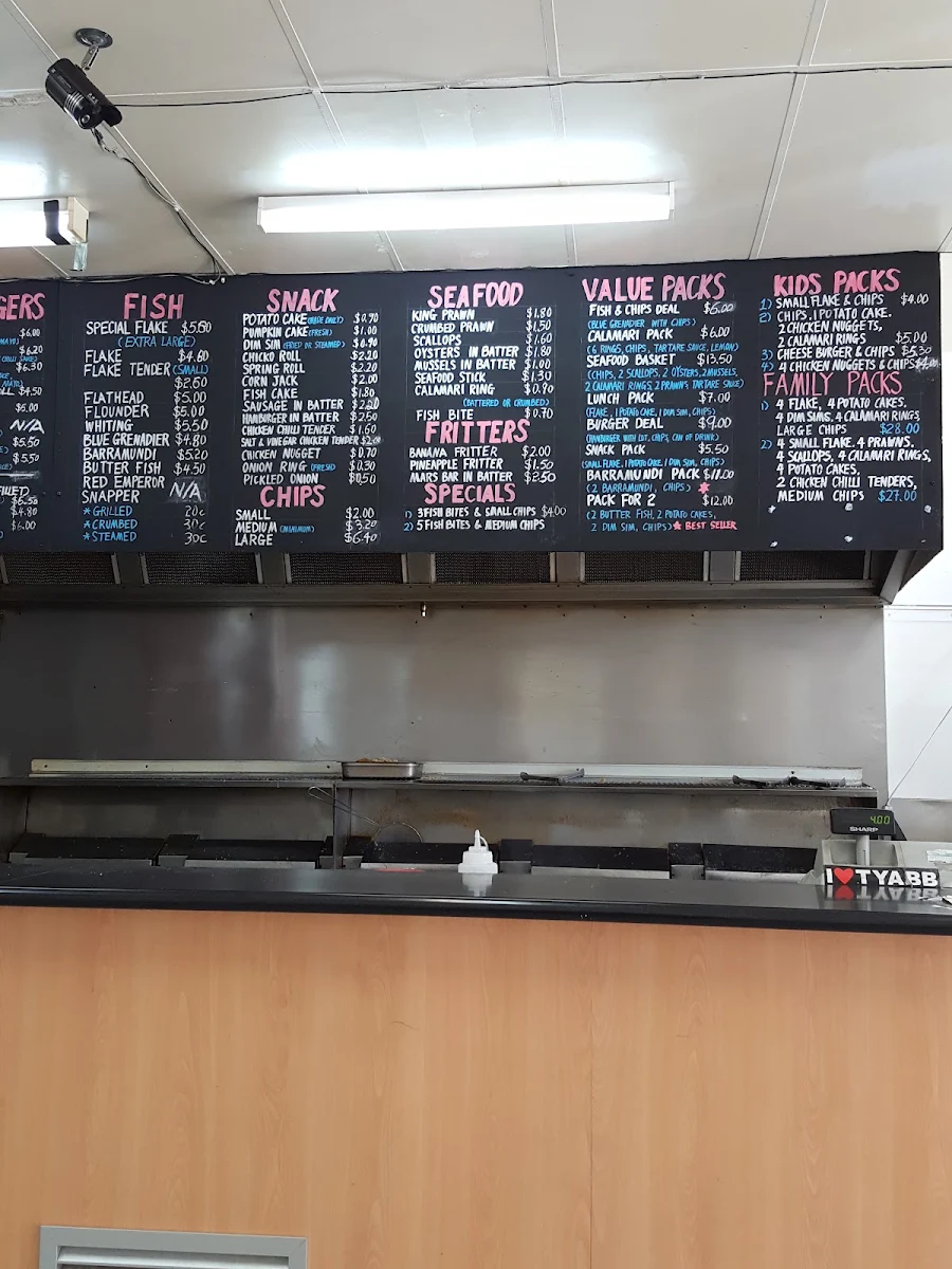 Menu, Flatties Finest Fish & Chips