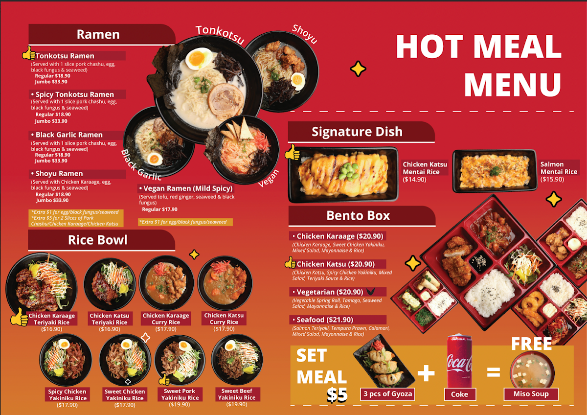 Menu, Pika Sushi Drouin
