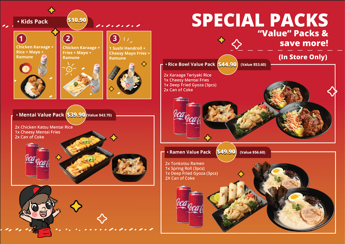 Menu, Pika Sushi Drouin