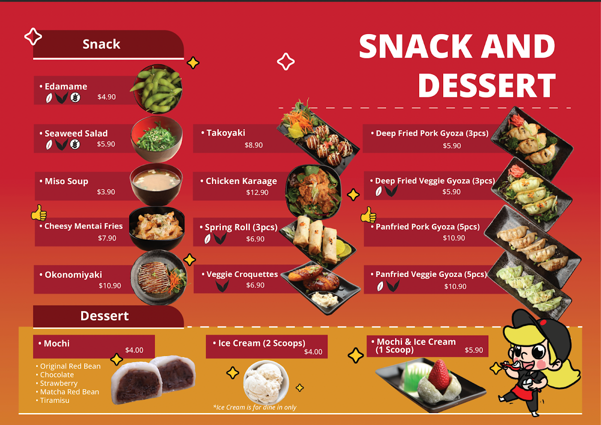Menu, Pika Sushi Drouin