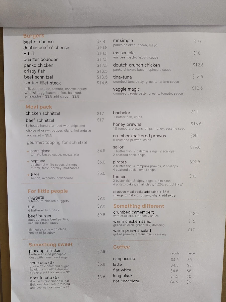 Menu, something to eat 5280