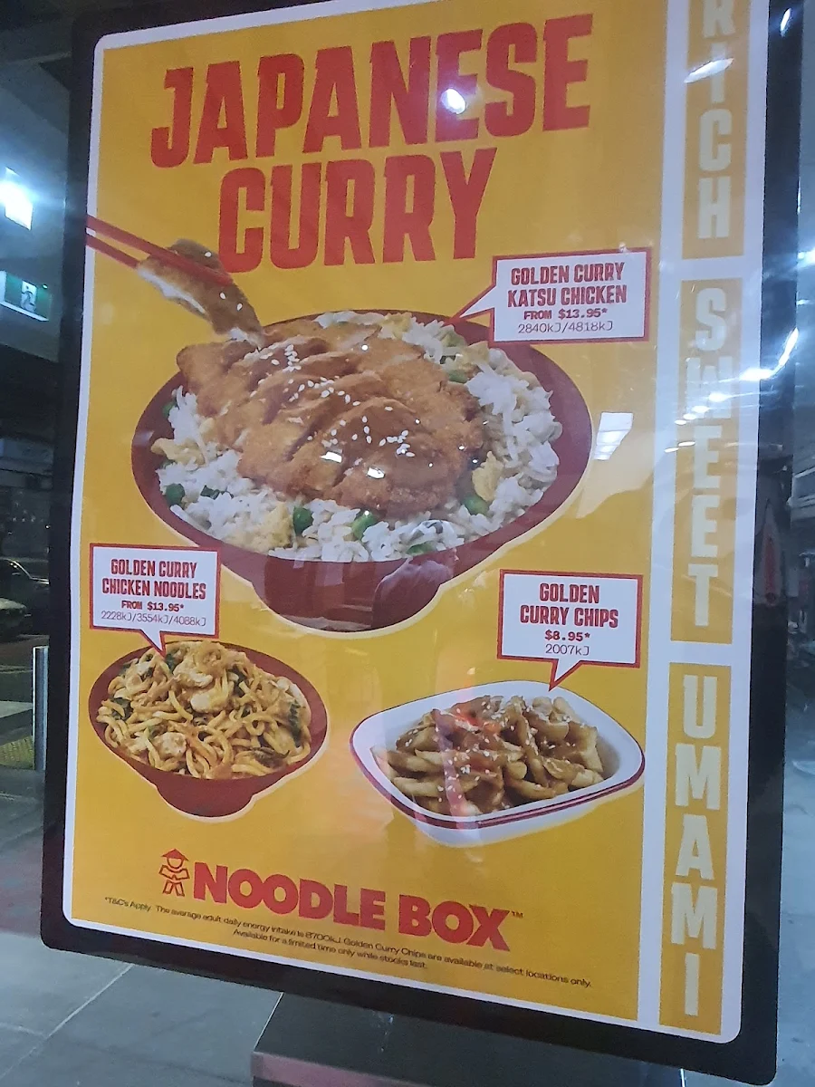 Menu, Noodle Box Melton