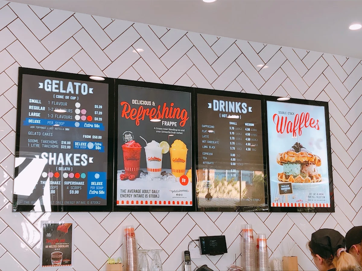 Menu, Gelatissimo Glenelg