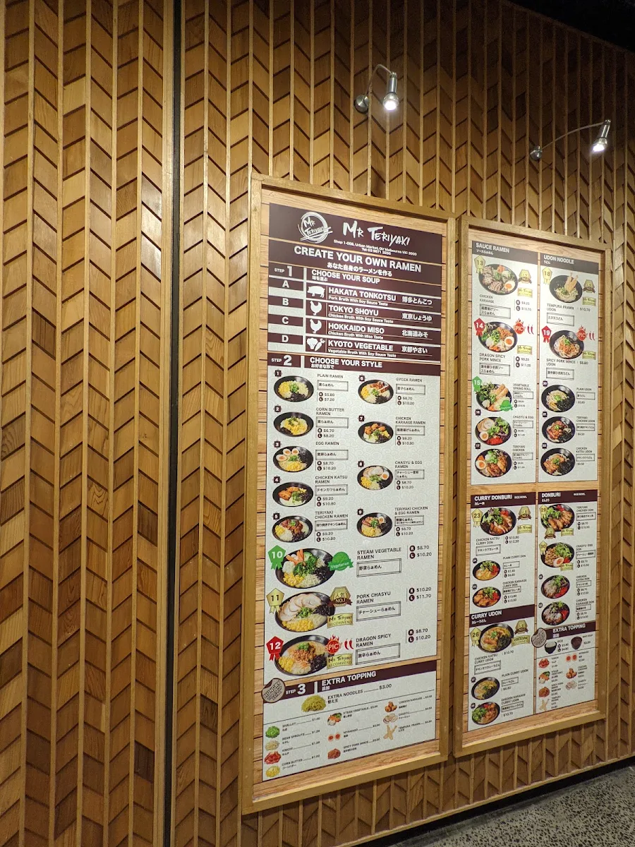 Menu, Mr Teriyaki