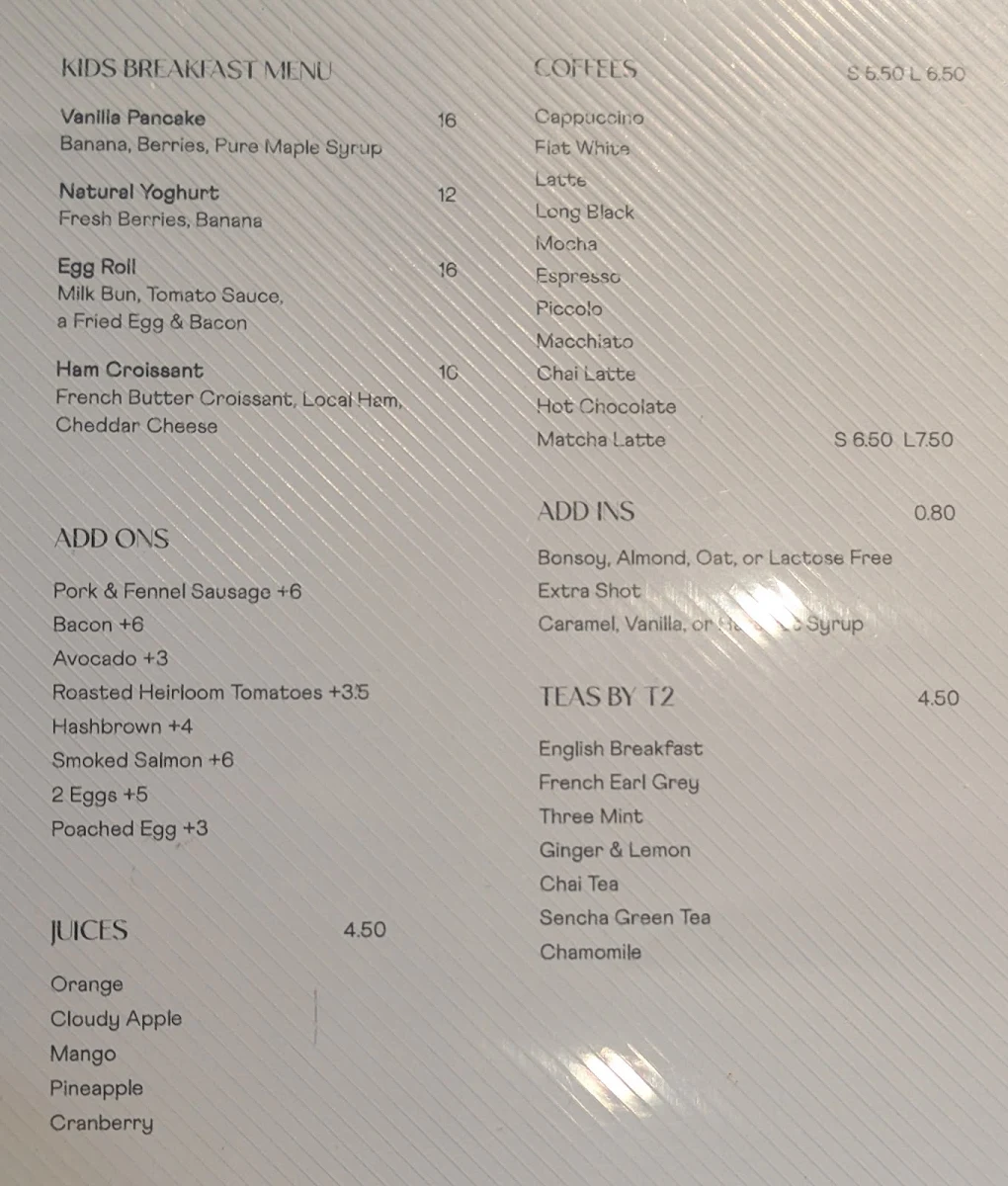 Menu, Ostani