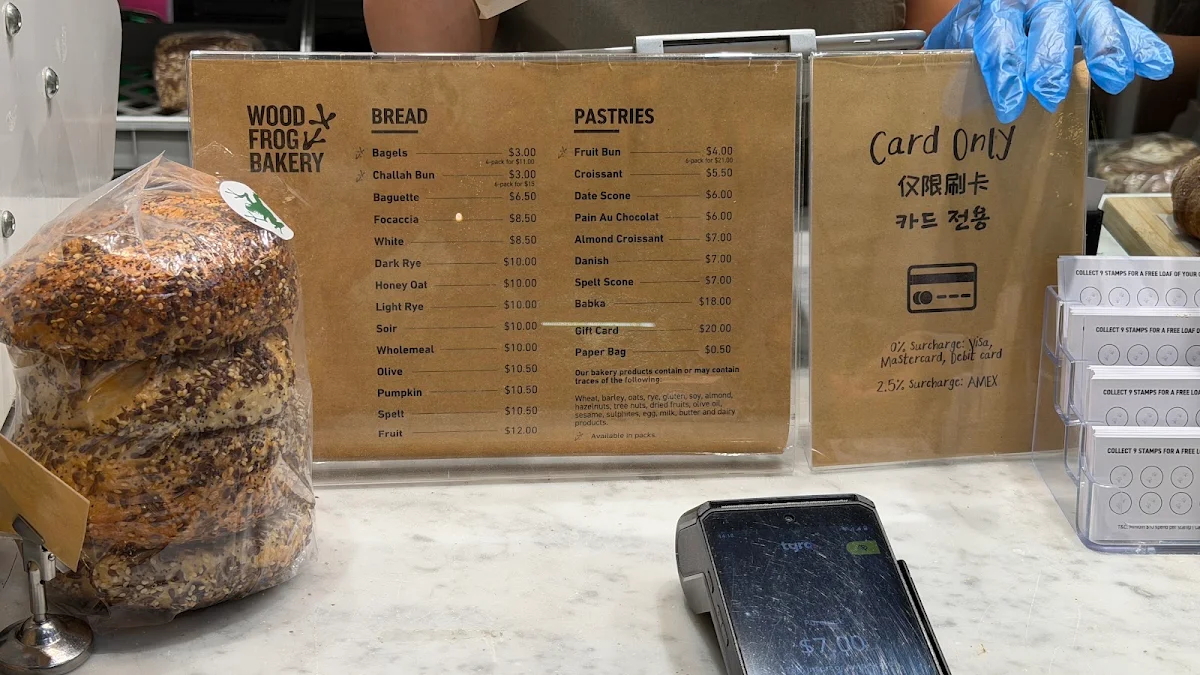 Menu, Woodfrog Bakery Queen Victoria Market