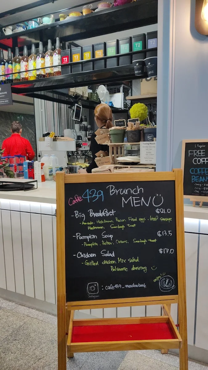 Menu, Cafe 439