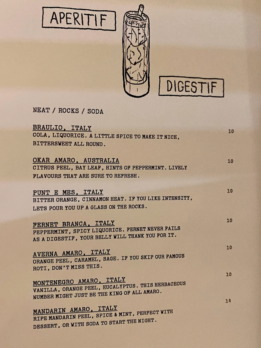 Menu, Golden Boy