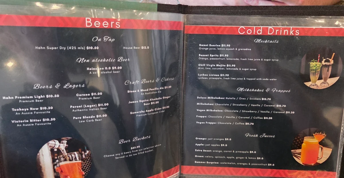 Menu, The Pizza & Pasta Kitchen - Toongabbie