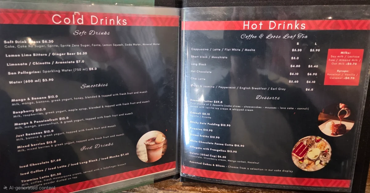 Menu, The Pizza & Pasta Kitchen - Toongabbie
