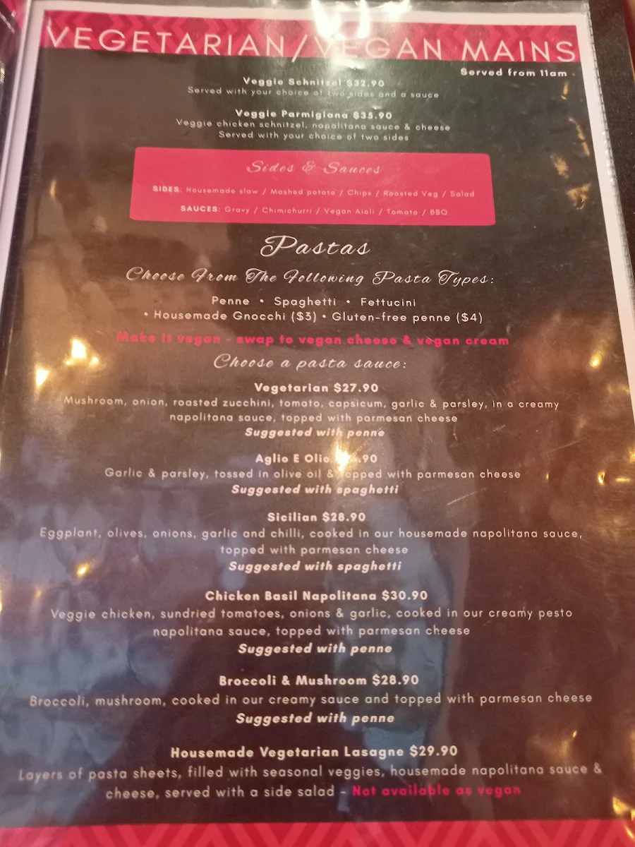 Menu, The Pizza & Pasta Kitchen - Toongabbie