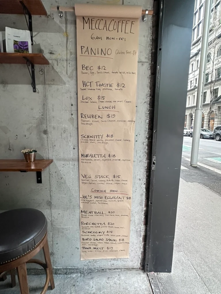 Menu, Panino Paradiso