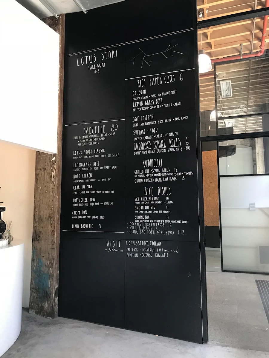 Menu, Peony’s Corner