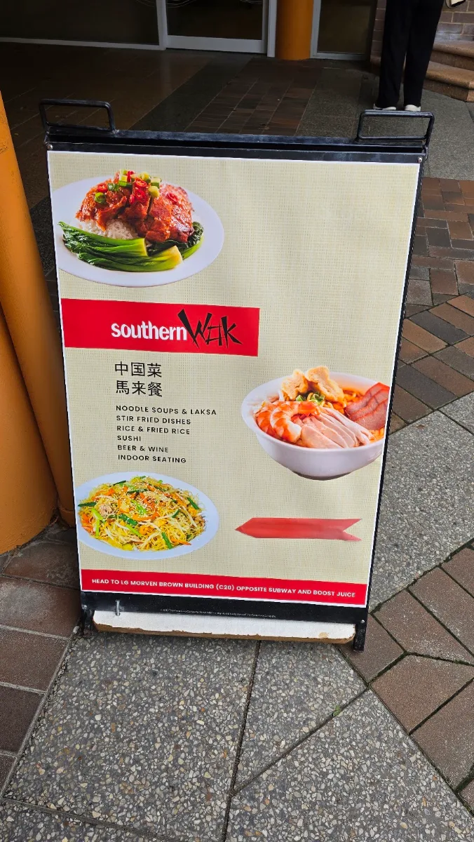 Menu, Soul Origin UNSW