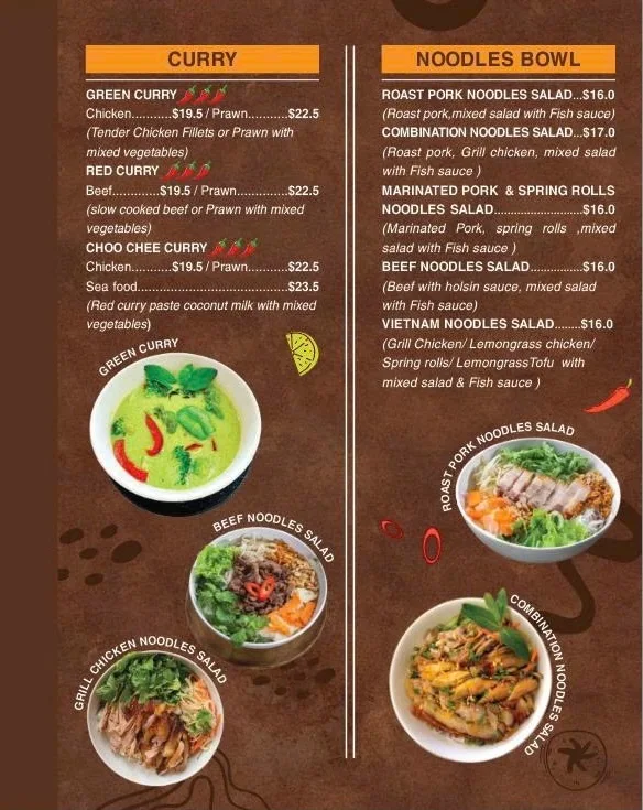 Menu, Viet-Thai Signatures