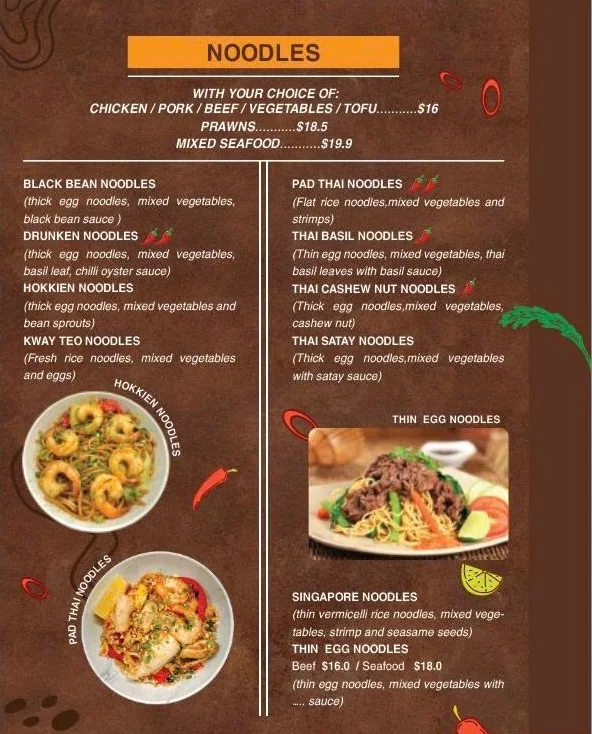 Menu, Viet-Thai Signatures