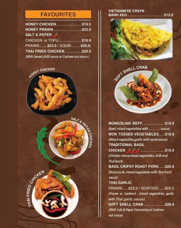 Menu, Viet-Thai Signatures