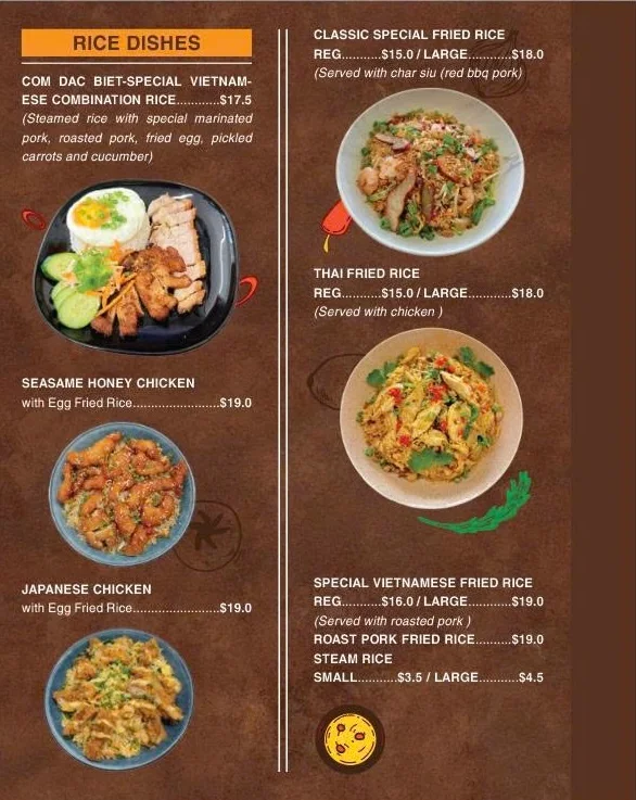 Menu, Viet-Thai Signatures