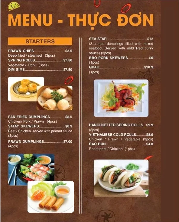 Menu, Viet-Thai Signatures