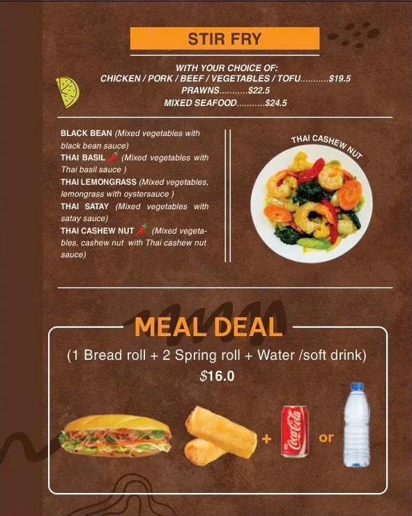 Menu, Viet-Thai Signatures