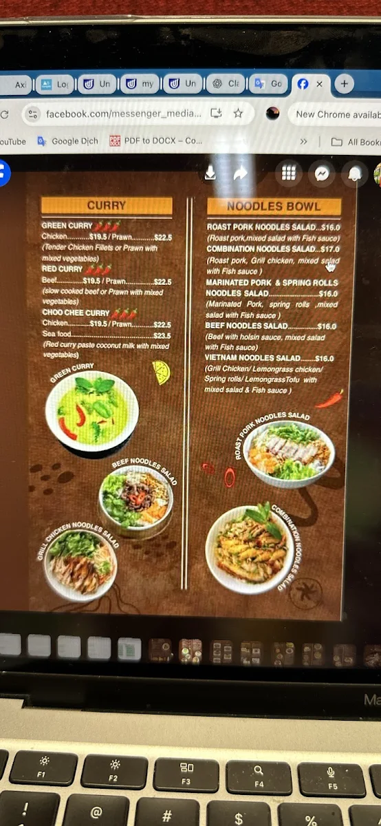 Menu, Viet-Thai Signatures