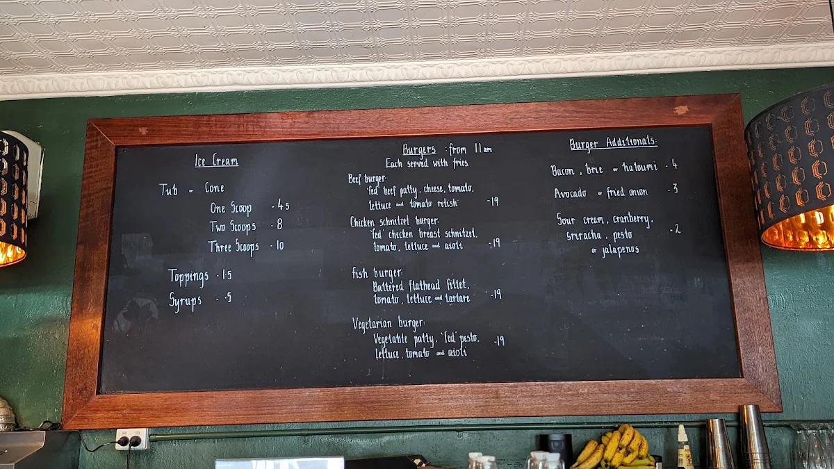 Menu, Fed Blue Mountains