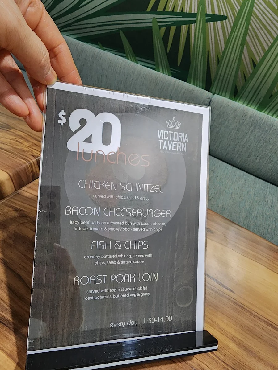 Menu, The Victoria Tavern