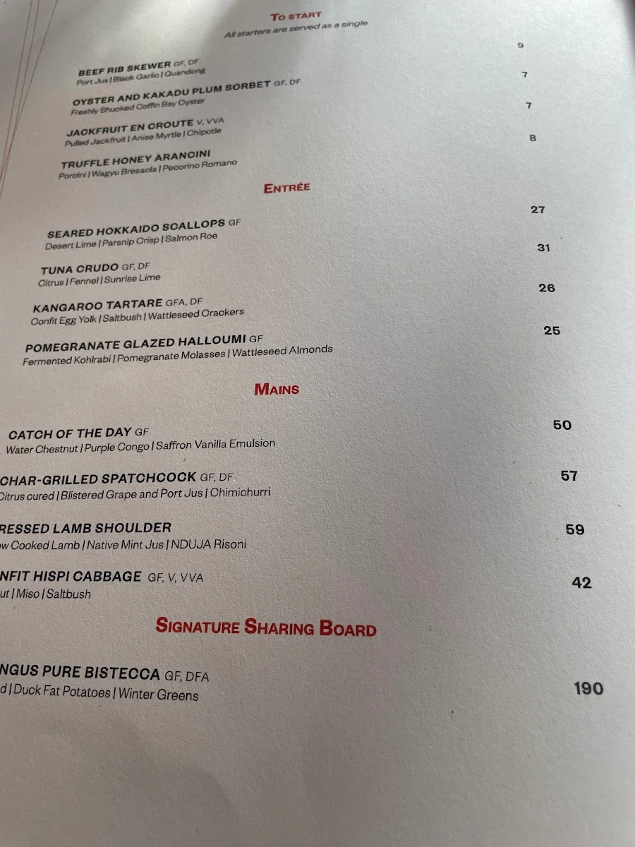 Menu, Arnguli Grill & Restaurant
