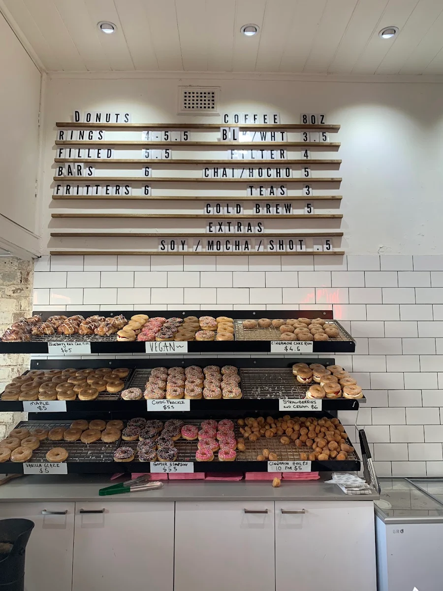 Menu, Grumpy Donuts