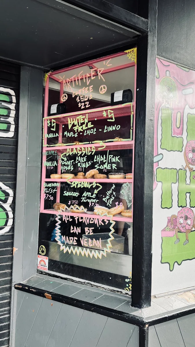 Menu, Grumpy Donuts