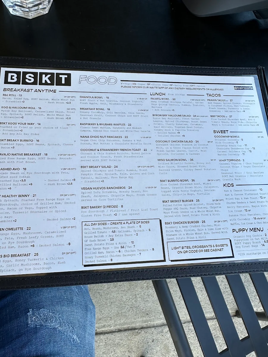 Menu, BSKT