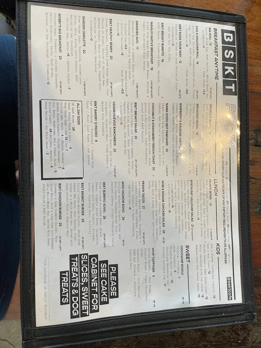 Menu, BSKT