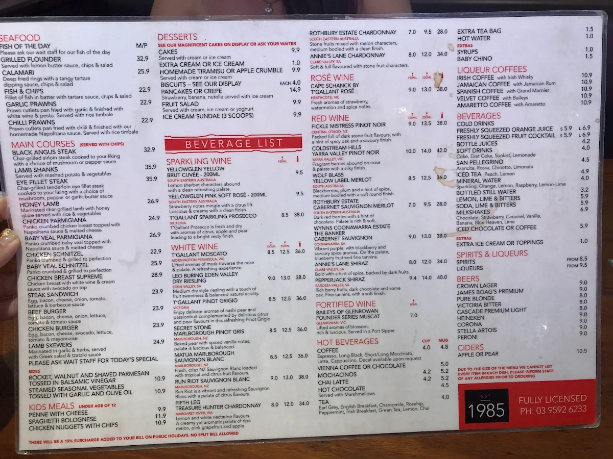 Menu, Dendy Deli