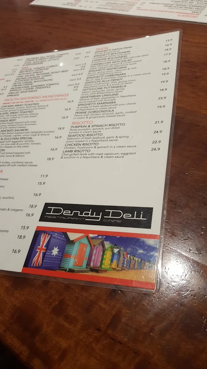 Menu, Dendy Deli