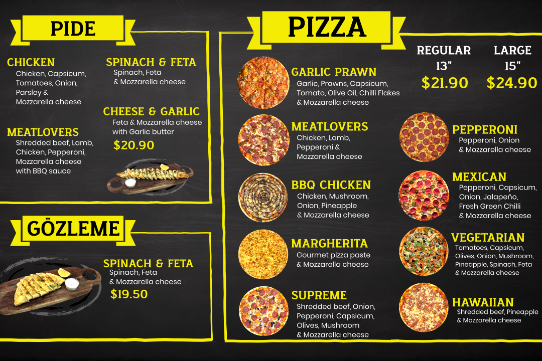 Menu, Kebab Star