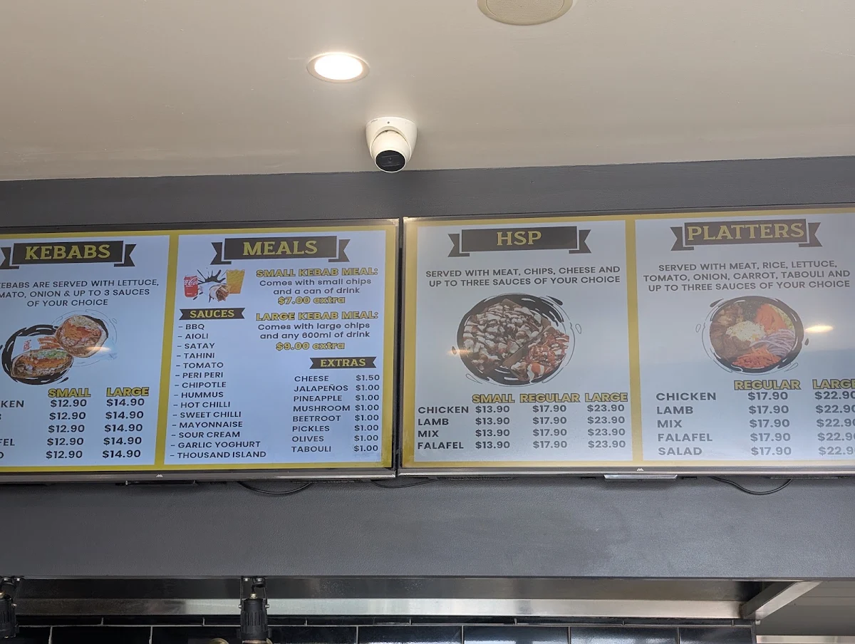 Menu, Kebab Star