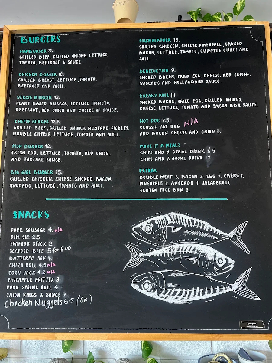 Menu, Everton Plaza Seafoods