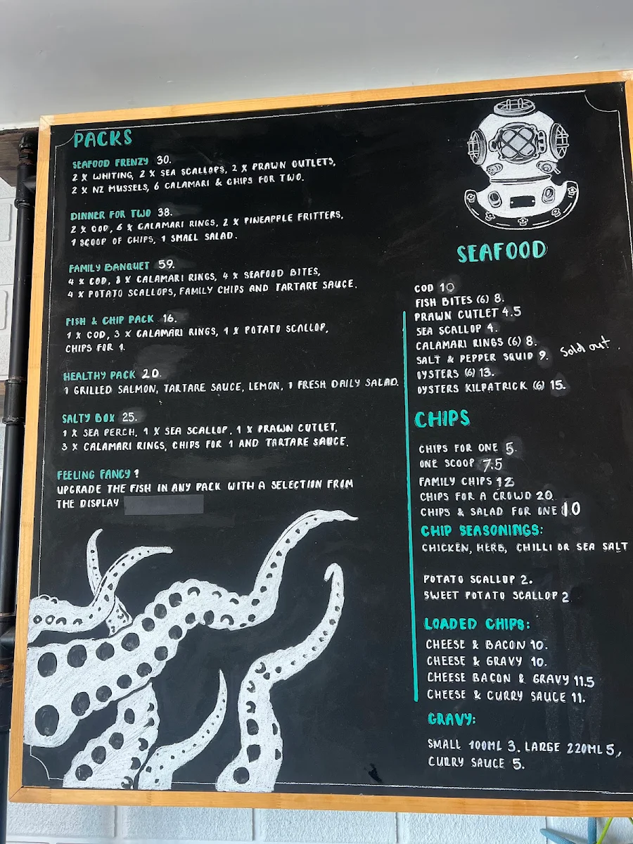 Menu, Everton Plaza Seafoods