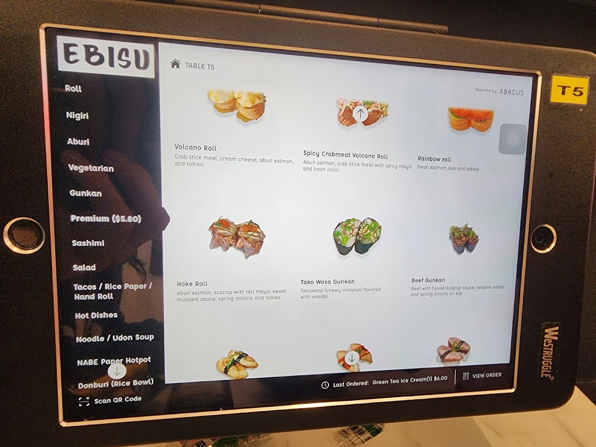 Menu, Ebisu Sushi Glenelg