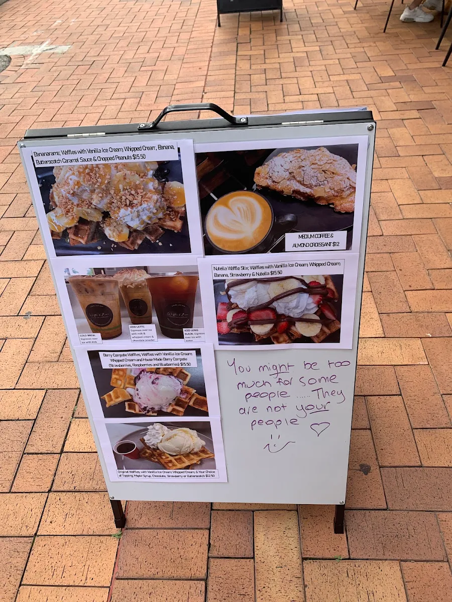 Menu, Waffle & Bean Dessert Bar and Patisserie