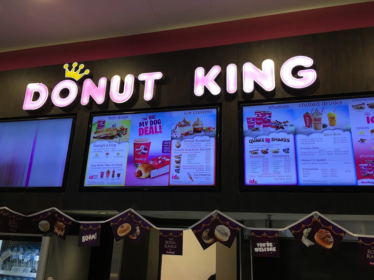 Menu, Donut King Carindale Westfield