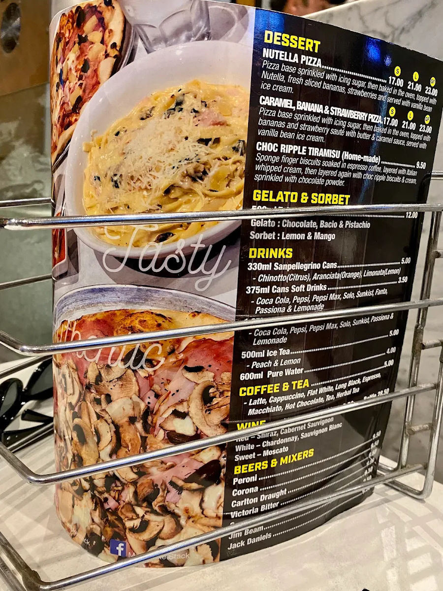Menu, Mr Smoke Stack