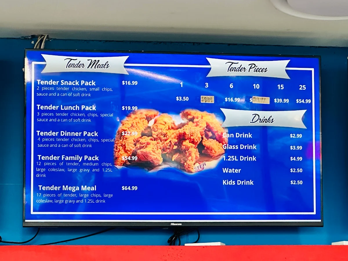Menu, Broaster Chicken Bass Hill
