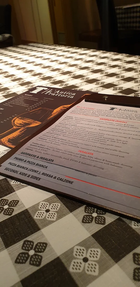 Menu, L'Antica Trattoria