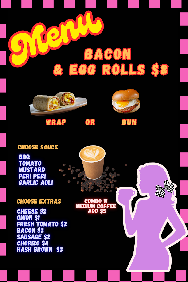 Menu, Top Fuel Café
