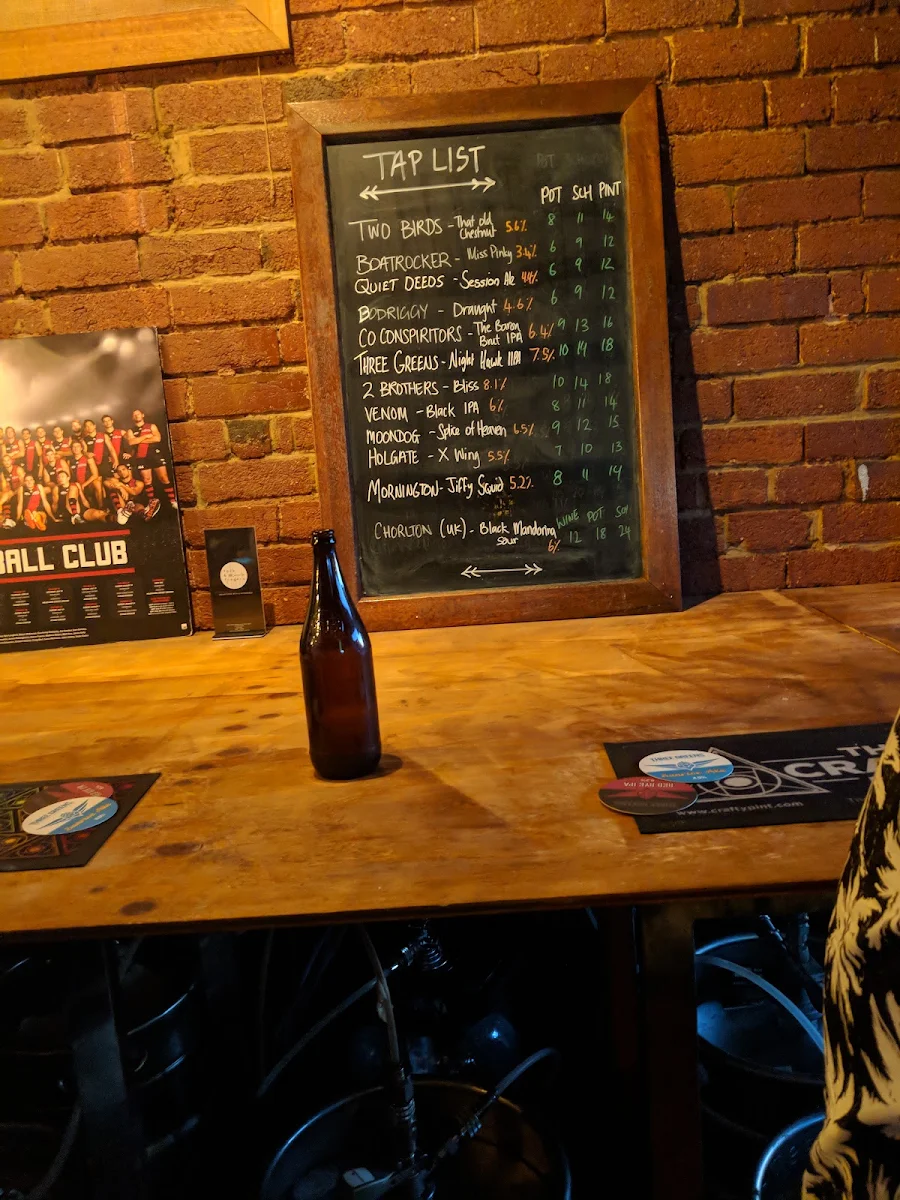 Menu, Jimmy's Tap & Barrel