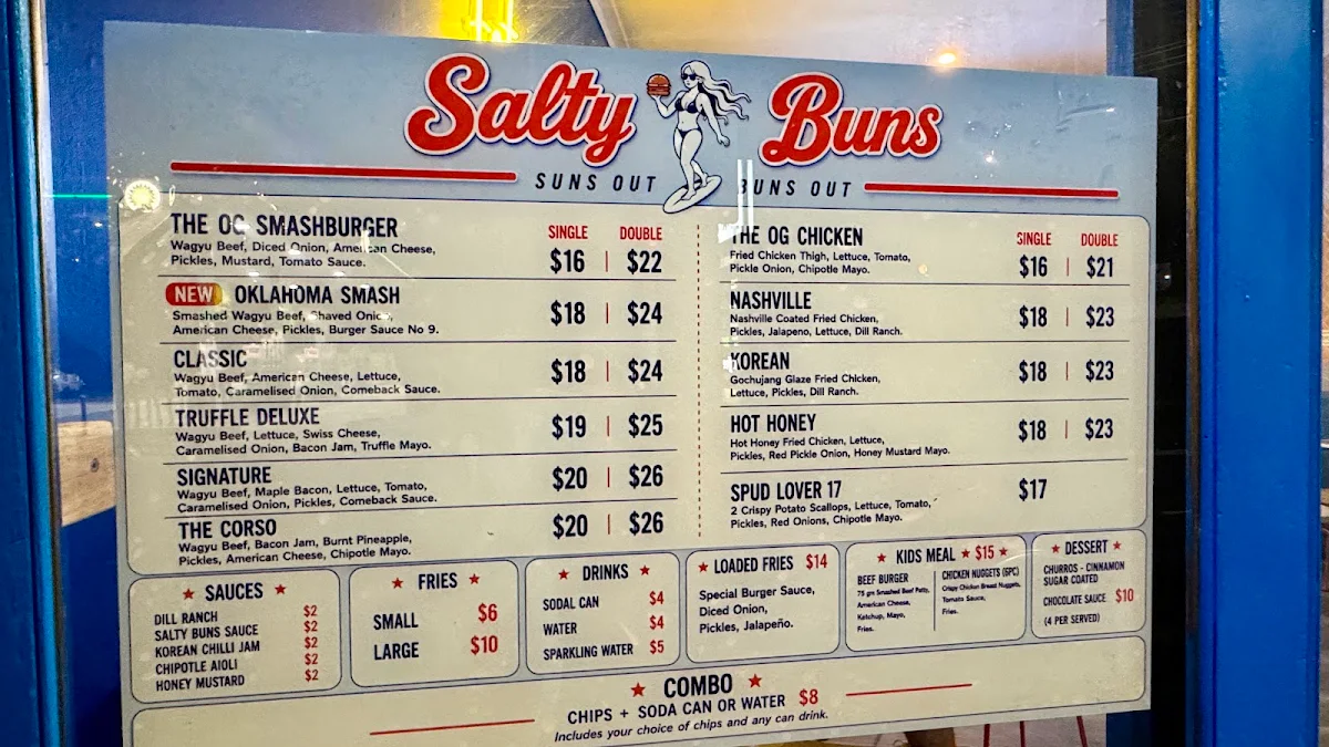 Menu, SALTY BUNS