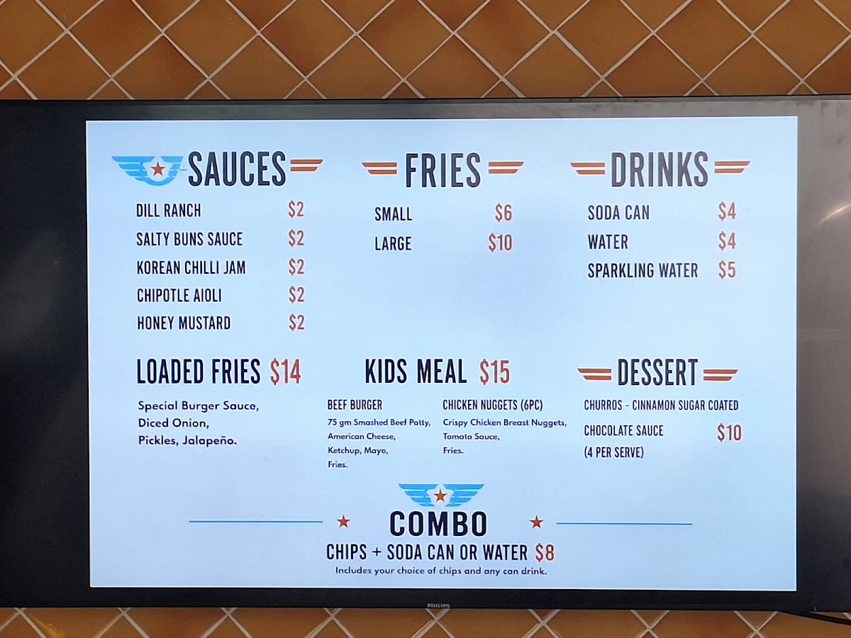 Menu, SALTY BUNS